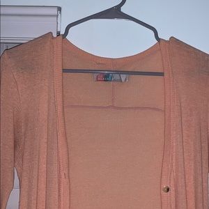 Free People long peach colored cardigan